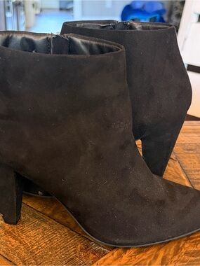 Apt. 9 Black Suede Ankle Booties